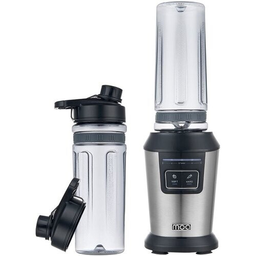 Tweedekans MOA Blender To Go - Smoothie Maker met 2 Tritan Bekers van 600ml - Mini Blender - 800W - RVS - Zilver Tweedehands