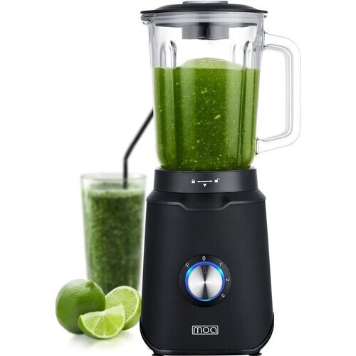 Tweedekans MOA Krachtige Blender - Met glazen kan - 1,5 liter - Zwart - 1000 Watt - TB61B Tweedehands