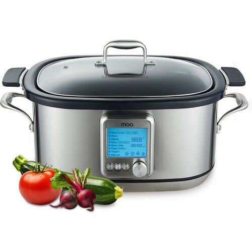 Tweedekans MOA Multicooker - Slowcooker - 8 Kookfuncties - 6 Liter - 1250W - Rijstkoker - Stoomkoker - Sous Vide koker - Yoghurtmaker - RVS - MC01S Tweedehands