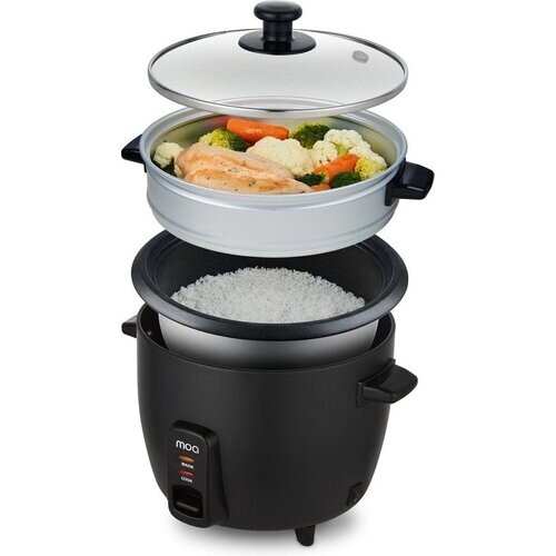 Tweedekans MOA Rijstkoker met Stomer 1,5 liter - Zwart - RC18B Tweedehands