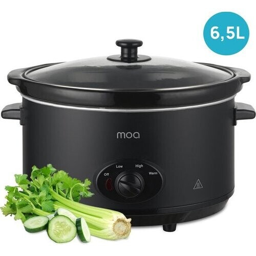 Tweedekans MOA Slowcooker - 6,5 liter - Keramische Binnenpan - Zwart - SC65B Tweedehands