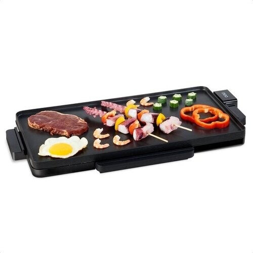 Tweedekans MOA Tafelgrill - Grillplaat - Bakplaat - Teppanyaki - Elektrisch - 56 x 30 cm  - Regelbare Thermostaat - Anti-aanbaklaag - TG203B - Zwart Tweedehands