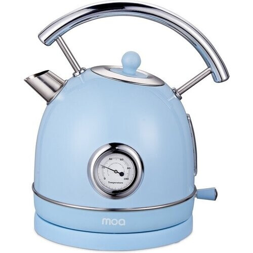Tweedekans MOA Waterkoker Retro - 1.8L - RVS - BPA vrij - 2200W - 21.30x21.40x28.60 cm - Pastel blauw Tweedehands