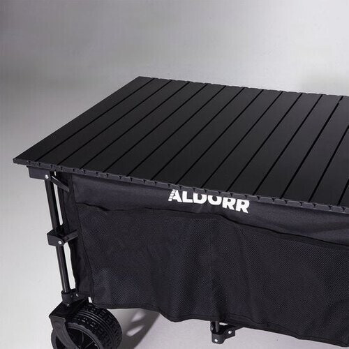 Tweedekans Aldorr Opvouwbare Buitentafel Tuinwagen Tafelblad 75 x 55 cm – Draagbaar – Compact – Houtkleur Tweedehands