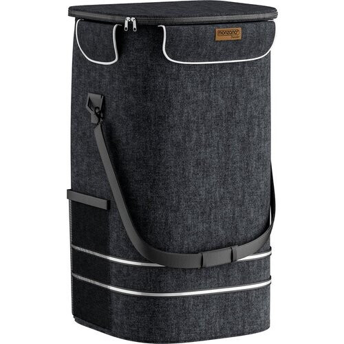 Tweedekans Monzana 2in1 Boodschappentrolley 30kg Inklapbaar Afneembare Tas 6 Wielen Zwart Tweedehands