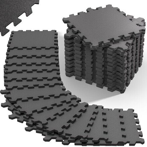 Tweedekans MONZANA 36x Vloerbeschermer   - 29,5x29,5cm Antislip Uitbreidbaar - Grijs Tweedehands