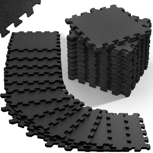 Tweedekans MONZANA 36x Vloerbeschermer – 29,5x29,5cm Antislip Uitbreidbaar - Zwart Tweedehands