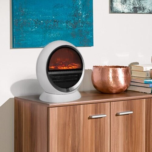 Tweedekans Monzana Elektrische Kachel - LED Vlam effect 2 Standen \u2013 Wit Tweedehands