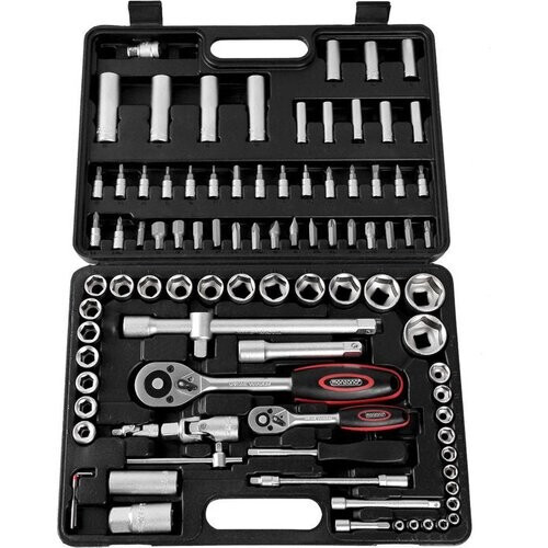 Tweedekans Monzana Gereedschapset - 94 Onderdelen 1/4 1/2 Bits Doppen CV-Staal Tweedehands