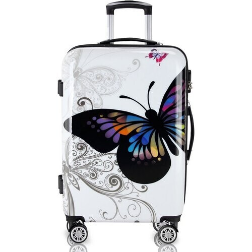 Tweedekans Monzana Hard case koffer Vlinder M polycarbonaat 42L 56x37x23cm Tweedehands