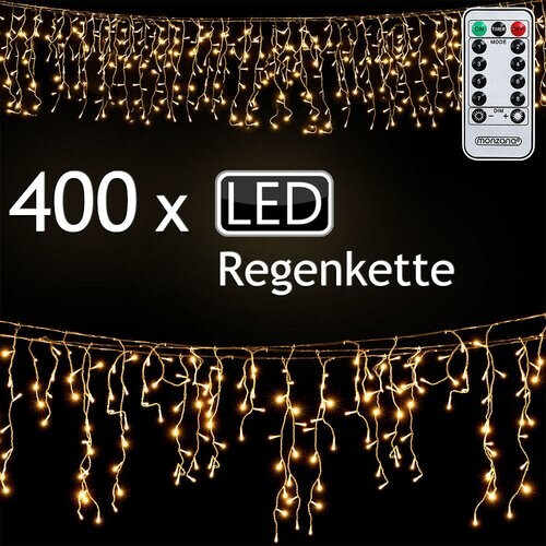 Tweedekans Monzana Ijspegel Verlichting - 10m met 400LED's - Warmwit Tweedehands