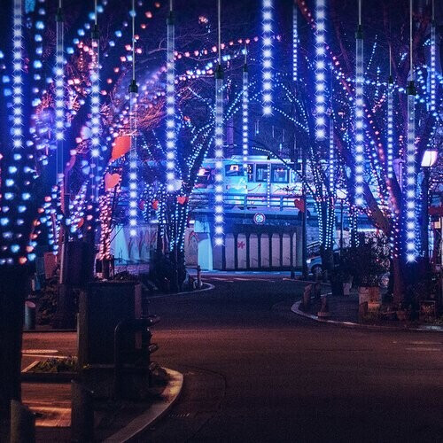 Tweedekans Monzana ijspegelverlichting 480 LED - 360cm - Blauw Tweedehands