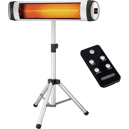 Tweedekans Monzana Infraroodstraler 2500W - 3 Standen - Statief Zilver Tweedehands