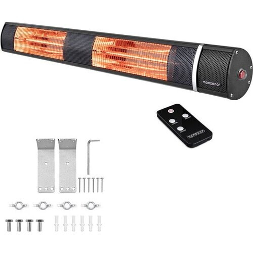Tweedekans Monzana Infraroodstraler 3000W - 3 Standen/Afstandsbediening - Zwart Tweedehands