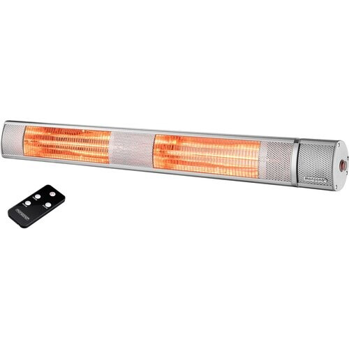 Tweedekans Monzana Infraroodstraler 3000W - Incl. Afstandsbediening - Zilver Tweedehands
