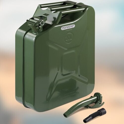 Tweedekans Monzana Jerrycan Benzine – 3 Stuks a 20 Liter – Olijfgroen Tweedehands