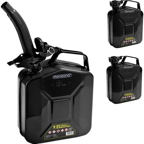 Tweedekans Monzana Jerrycan - Set van 3 5L Schenktuit - Zwart Tweedehands
