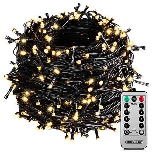 Tweedekans Monzana Lichtketting Kerst - Warm Wit - 40m - Met Afstandsbediening Tweedehands