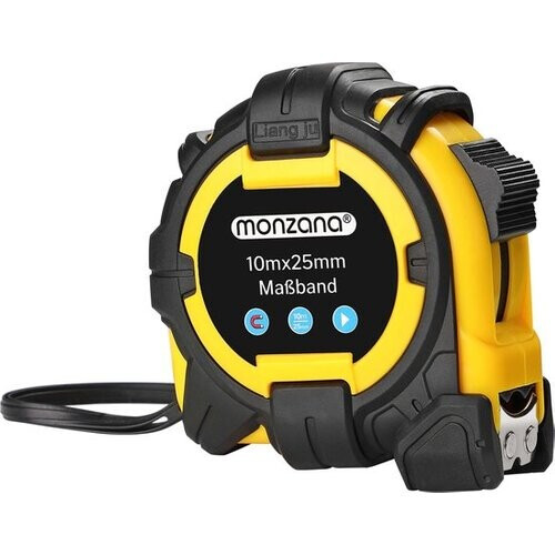 Tweedekans Monzana Meetlint Lintmeter 10m Eindhaak Autorolsysteem Vergrendeling Centimeter Tweedehands