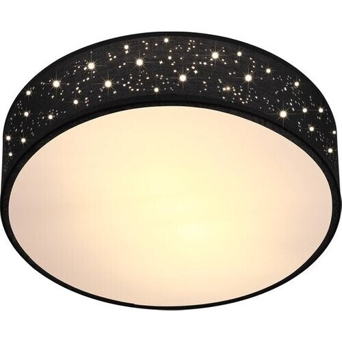Tweedekans Monzana Plafondlamp - Sterrenhemel Rond 38cm 40 Watt Stof - Zwart Tweedehands