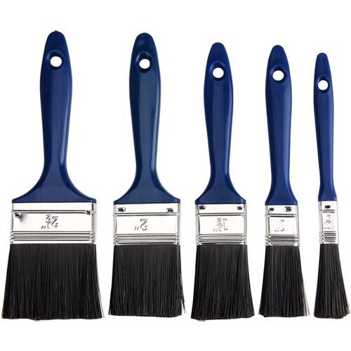 Tweedekans MONZANA Set van 5 Verfkwasten - Verschillende Maten - Blauw Tweedehands