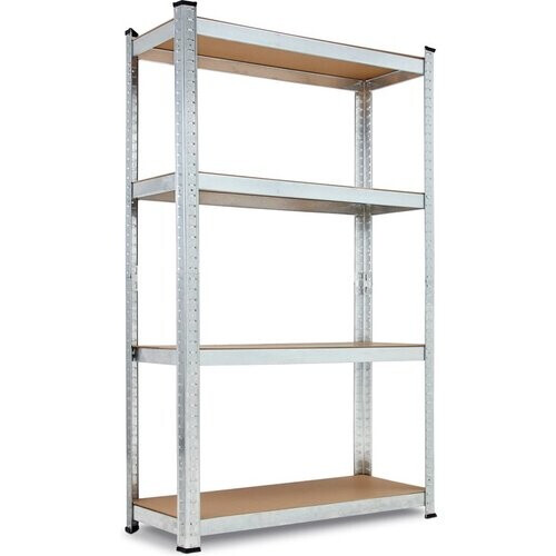 Tweedekans Monzana Stellingkast Metaal – incl. 4 MDF planken- tot 700kg - Zilver Tweedehands