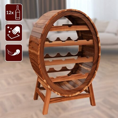 Tweedekans Monzana Stijlvol Wijnrek - Acacia hout - 12 flessen Tweedehands