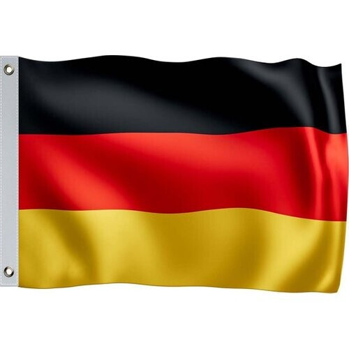 Tweedekans Monzana Vlag Duitsland - Metalen Ringen - 150x90cm - Polyester Tweedehands