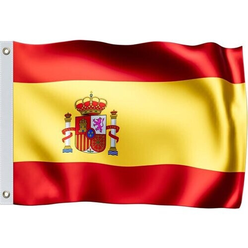Tweedekans Monzana Vlag Spanje - Metalen Ringen - 150x90cm - Polyester Tweedehands