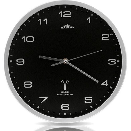 Tweedekans Monzana Wandklok – Automatisch Analoog Radiogestuurd Ø31cm - Zwart Tweedehands