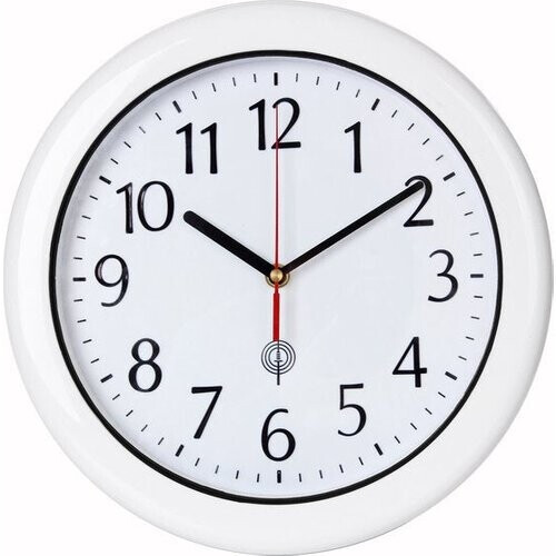 Tweedekans Monzana Wandklok - Automatische Tijdsverandering Waterdicht – Wit Tweedehands