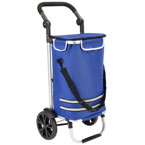 Tweedekans Monzana Winkelwagen blauw aluminium 35L 31x24x54cm Tweedehands