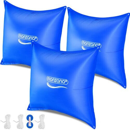 Tweedekans Monzana Zwembadkussen XL 3 stuks - Chloorbestendig PVC – Blauw Tweedehands
