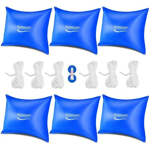 Tweedekans Monzana Zwembadkussen XL 6 stuks - Chloorbestendig PVC – Blauw Tweedehands