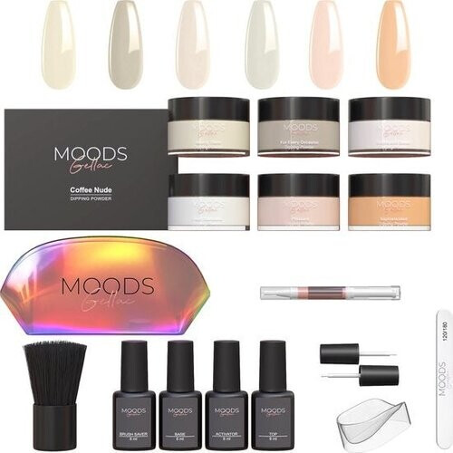 Tweedekans Moods Gellac - Dipping Powder Starters Kit - The Nude - 6 Kleuren - Acryl Nagels Starterspakket - Dip Nagels Tweedehands