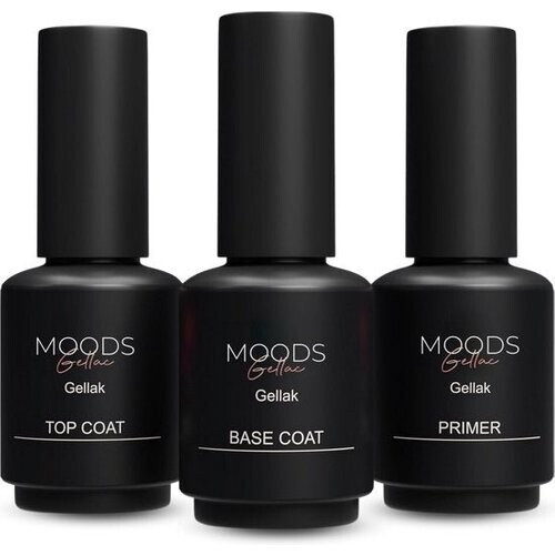 Tweedekans Moods Gellac Starterspakket - Primer - Base Coat - Top Coat - Gellak - LED Lamp Nagellak - 7.3 ML Tweedehands