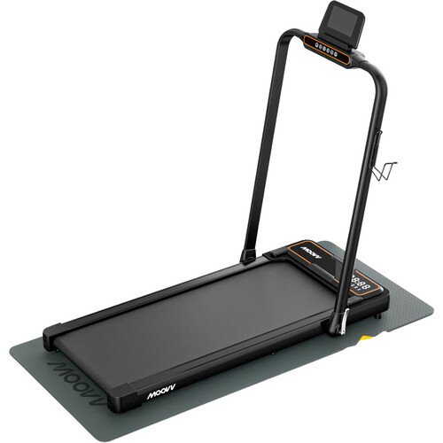 Tweedekans Moovv SmartStep Pro v2 Incline - Loopband met Hellingfunctie 1-12km/u - Inklapbaar - 124 x 64 x 13 cm - Zwart Tweedehands