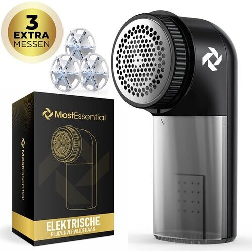 Tweedekans MostEssential Luxe Pluizenverwijderaar – Pluizentondeuse - Ontpluizer – Kledingontpluizer – Kledingroller – Kledingborstel - Pluizendief - Lint Remover - Inclusief 3 Reserve Mesjes Tweedehands