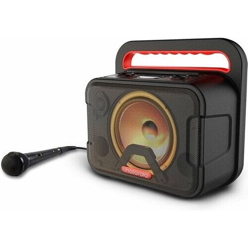 Tweedekans Motorola Sound Draadloze Speaker - ROKR 810 - 40 Watt - Zwart - Bluetooth 5.0 - LED - Karaoke Microfoon - Waterproof Tweedehands