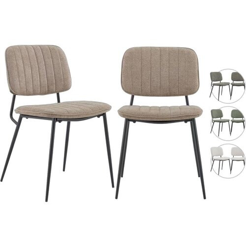 Tweedekans Multifurn Sol Eetkamerstoel Duopack - Comfortabel en Stijlvol - Forest Green - Taupe Tweedehands