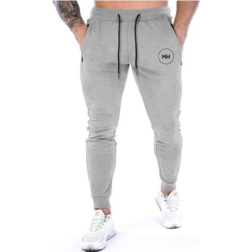 Tweedekans MW® - Trainingsbroek Heren - Joggingbroek Heren - Lange Trainingsbroek - Fitnessbroek - Grijs M Tweedehands