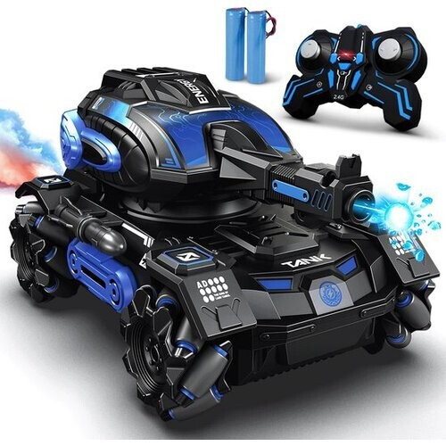 Tweedekans NAPI Bestuurbare Auto - RC Tank met Kogels, 2 Accu’s en Rookgenerator - RC Car voor Jongens - Buitenspeelgoed - Race Autos - Speelgoedauto Buiten - Radiografisch - Tankslider Tweedehands
