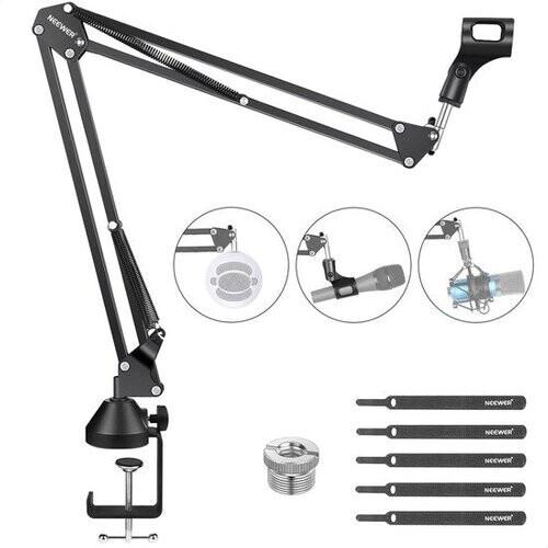 Tweedekans Neewer Microfoon Arm - Boom Arm - Microfoon Standaard zonder Microfoon - Mic Stand - Zwart Tweedehands
