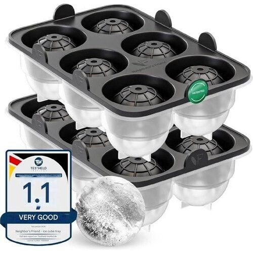 Tweedekans Neighbour’s Friend IJsblokjesvorm Set 2x – Ronde Silicone XXL IJsblokken – Vaatwasmachinebestendig Tweedehands