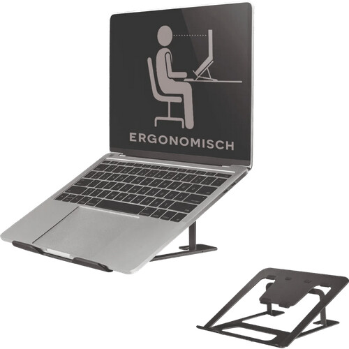 Tweedekans Neomounts NSLS085BLACK Opvouwbare Laptopstandaard Zwart Tweedehands