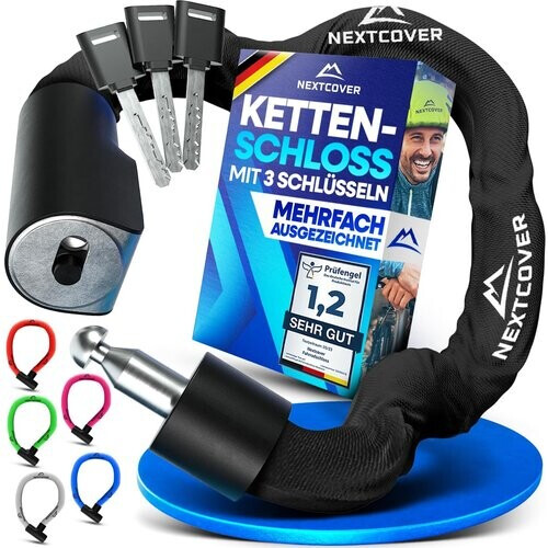 Tweedekans NEXTCOVER® Fietsslot LockOne met sleutel I - [VEILIG] Fietsslot hoge veiligheid I robuust & duurzaam kettingslot fiets I Fietsslot, fietsslot 3 sleutels Tweedehands