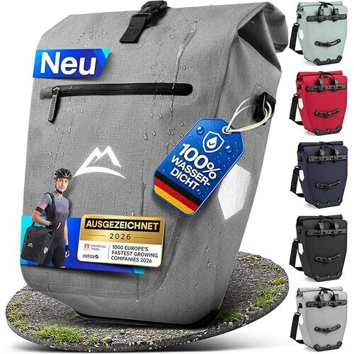 Tweedekans Nextcover Fietstas 28L - TPU - Rolsluiting/Gesp - Bagagedrager - Grijs Tweedehands