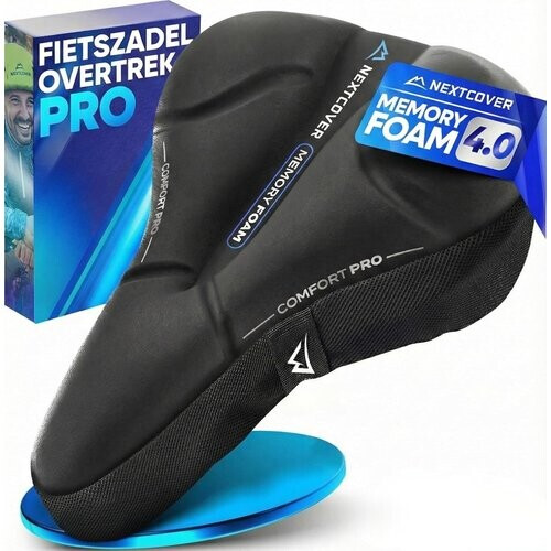Tweedekans Nextcover fietszadelhoes met Memory Foam 4.0 en ergonomisch gelkussen – universele, comfortabele zadelhoes voor dames en heren trekkingfiets Tweedehands