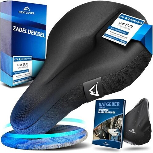 Tweedekans NEXTCOVER® NIEUW Universele gel zadelhoes fiets inclusief regenhoes [memory foam] - Zadelhoes waterdicht met meerlaagse vulling -Zadelhoes regen voor fietsstoeltje voor heren en dames - Slank Tweedehands
