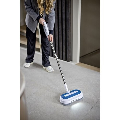 Tweedekans Nexxt Draadloze Roterende Vloerreiniger Deluxe - 33 x 14 x 94–124 cm – Wit met Grijze Accenten Tweedehands